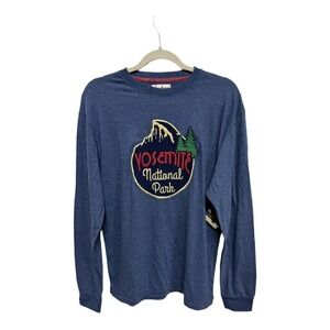 Yosemite National Park Blue Long Sleeve Unisex Shirt Size Large NWT Travel